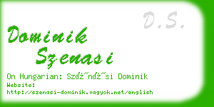 dominik szenasi business card